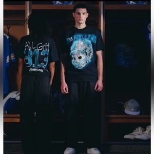 Eminem x Detroit Lions Capsule All Grit 313 Tee Black Size M NEW